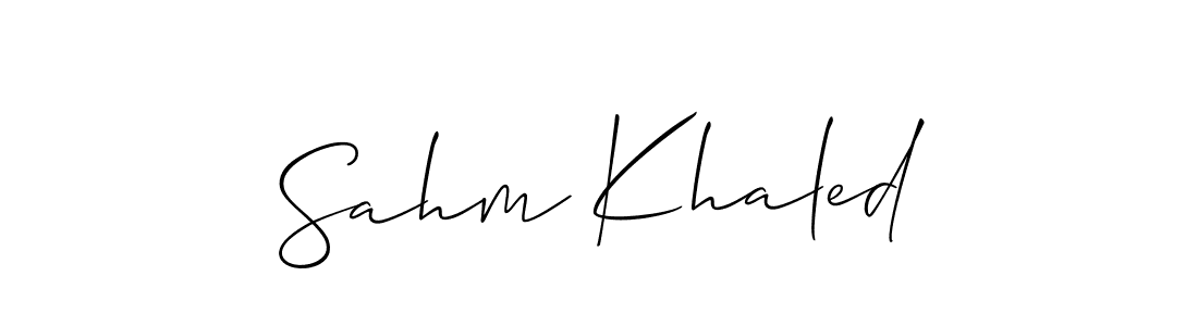 Make a beautiful signature design for name Sahm Khaled. With this signature (Allison_Script) style, you can create a handwritten signature for free. Sahm Khaled signature style 2 images and pictures png
