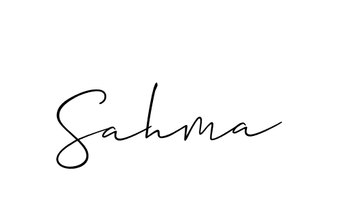 Also You can easily find your signature by using the search form. We will create Sahma name handwritten signature images for you free of cost using Allison_Script sign style. Sahma signature style 2 images and pictures png