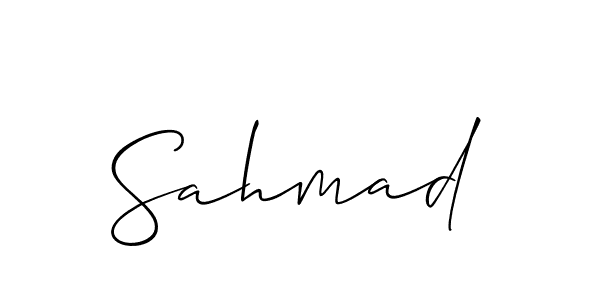 Use a signature maker to create a handwritten signature online. With this signature software, you can design (Allison_Script) your own signature for name Sahmad. Sahmad signature style 2 images and pictures png