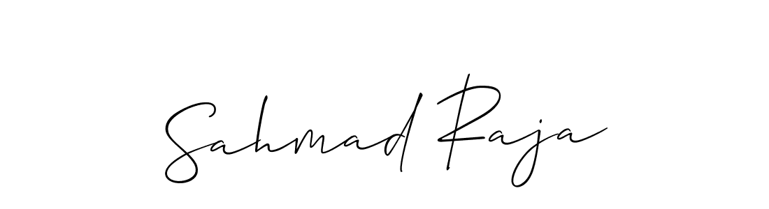 Create a beautiful signature design for name Sahmad Raja. With this signature (Allison_Script) fonts, you can make a handwritten signature for free. Sahmad Raja signature style 2 images and pictures png