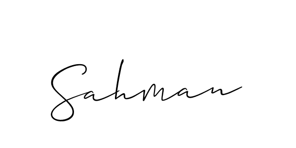 Best and Professional Signature Style for Sahman. Allison_Script Best Signature Style Collection. Sahman signature style 2 images and pictures png