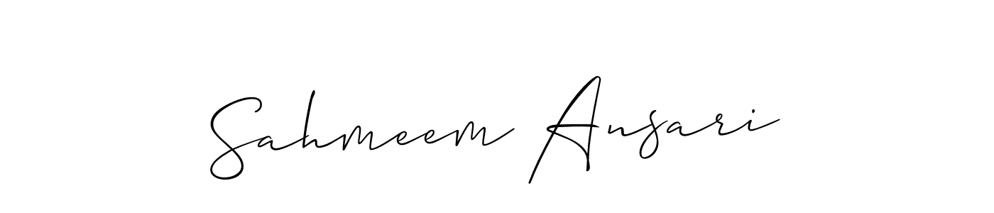 Sahmeem Ansari stylish signature style. Best Handwritten Sign (Allison_Script) for my name. Handwritten Signature Collection Ideas for my name Sahmeem Ansari. Sahmeem Ansari signature style 2 images and pictures png