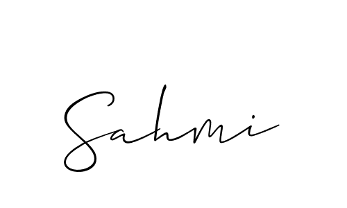 Design your own signature with our free online signature maker. With this signature software, you can create a handwritten (Allison_Script) signature for name Sahmi. Sahmi signature style 2 images and pictures png