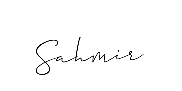 How to make Sahmir name signature. Use Allison_Script style for creating short signs online. This is the latest handwritten sign. Sahmir signature style 2 images and pictures png