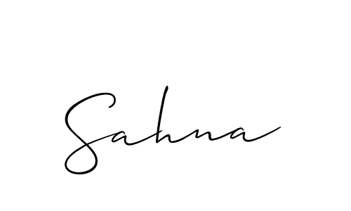 Best and Professional Signature Style for Sahna. Allison_Script Best Signature Style Collection. Sahna signature style 2 images and pictures png