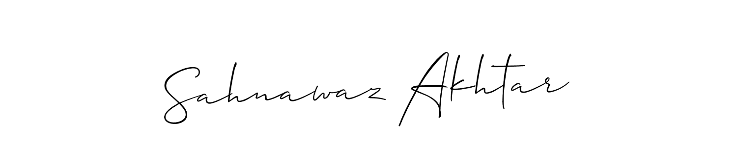 Also You can easily find your signature by using the search form. We will create Sahnawaz Akhtar name handwritten signature images for you free of cost using Allison_Script sign style. Sahnawaz Akhtar signature style 2 images and pictures png