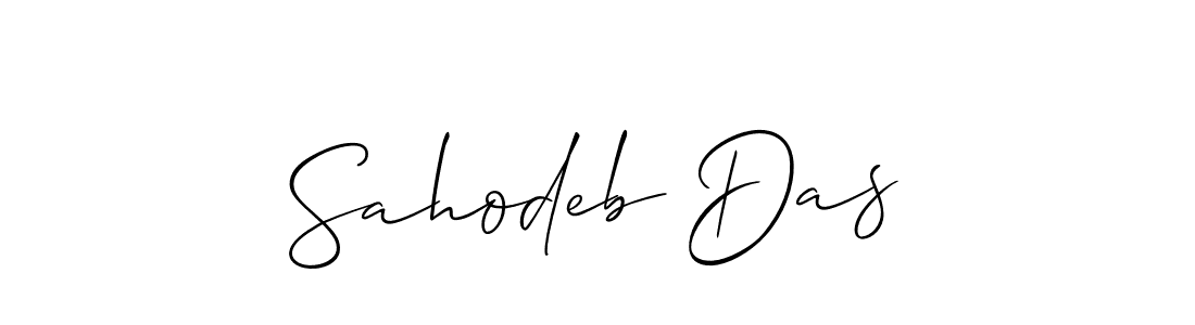 Also You can easily find your signature by using the search form. We will create Sahodeb Das name handwritten signature images for you free of cost using Allison_Script sign style. Sahodeb Das signature style 2 images and pictures png