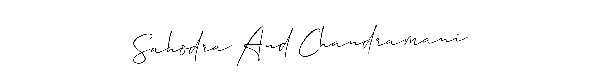 See photos of Sahodra And Chandramani official signature by Spectra . Check more albums & portfolios. Read reviews & check more about Allison_Script font. Sahodra And Chandramani signature style 2 images and pictures png