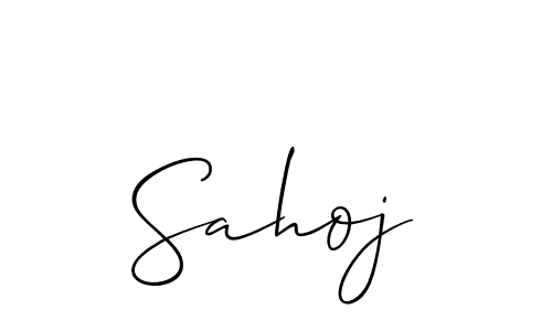 Make a beautiful signature design for name Sahoj. With this signature (Allison_Script) style, you can create a handwritten signature for free. Sahoj signature style 2 images and pictures png
