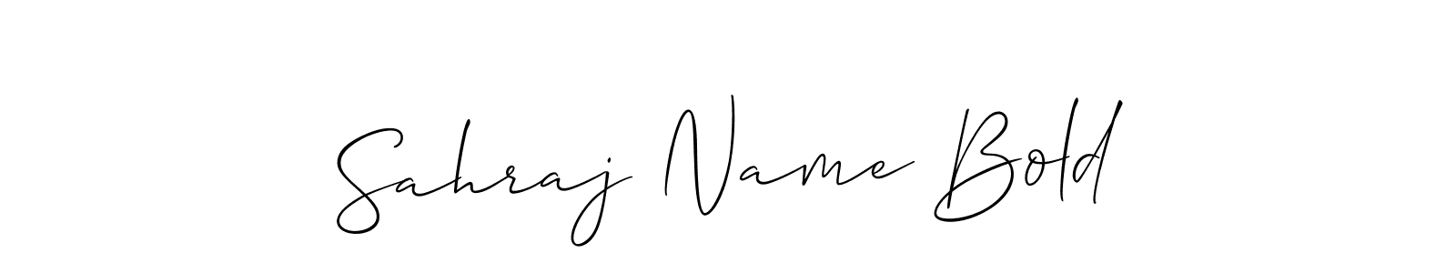 How to make Sahraj Name Bold name signature. Use Allison_Script style for creating short signs online. This is the latest handwritten sign. Sahraj Name Bold signature style 2 images and pictures png