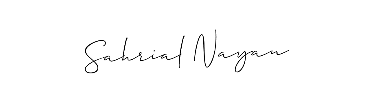 Similarly Allison_Script is the best handwritten signature design. Signature creator online .You can use it as an online autograph creator for name Sahrial Nayan. Sahrial Nayan signature style 2 images and pictures png