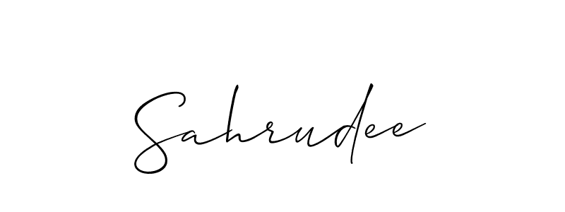 This is the best signature style for the Sahrudee name. Also you like these signature font (Allison_Script). Mix name signature. Sahrudee signature style 2 images and pictures png