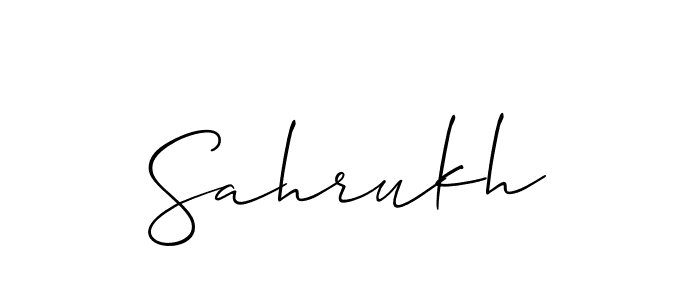 if you are searching for the best signature style for your name Sahrukh. so please give up your signature search. here we have designed multiple signature styles  using Allison_Script. Sahrukh signature style 2 images and pictures png