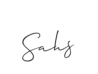 Allison_Script is a professional signature style that is perfect for those who want to add a touch of class to their signature. It is also a great choice for those who want to make their signature more unique. Get Sahs name to fancy signature for free. Sahs signature style 2 images and pictures png