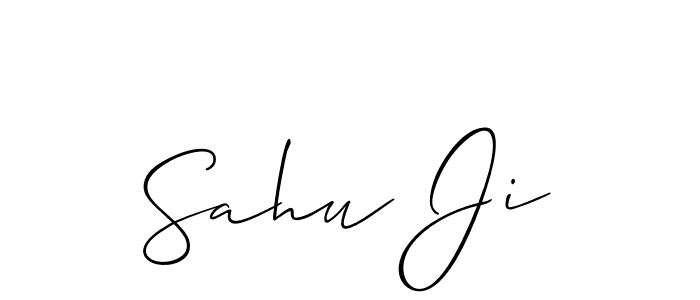 Use a signature maker to create a handwritten signature online. With this signature software, you can design (Allison_Script) your own signature for name Sahu Ji. Sahu Ji signature style 2 images and pictures png
