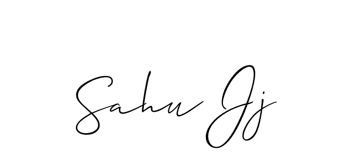 Make a beautiful signature design for name Sahu Jj. With this signature (Allison_Script) style, you can create a handwritten signature for free. Sahu Jj signature style 2 images and pictures png