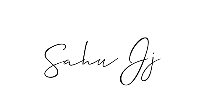 Allison_Script is a professional signature style that is perfect for those who want to add a touch of class to their signature. It is also a great choice for those who want to make their signature more unique. Get Sahu Jj name to fancy signature for free. Sahu Jj signature style 2 images and pictures png