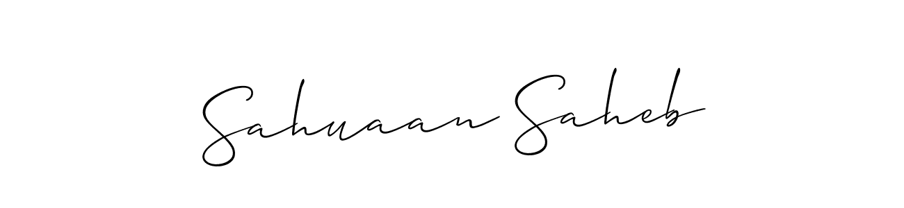 Similarly Allison_Script is the best handwritten signature design. Signature creator online .You can use it as an online autograph creator for name Sahuaan Saheb. Sahuaan Saheb signature style 2 images and pictures png