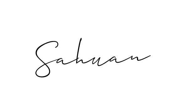 Also You can easily find your signature by using the search form. We will create Sahuan name handwritten signature images for you free of cost using Allison_Script sign style. Sahuan signature style 2 images and pictures png