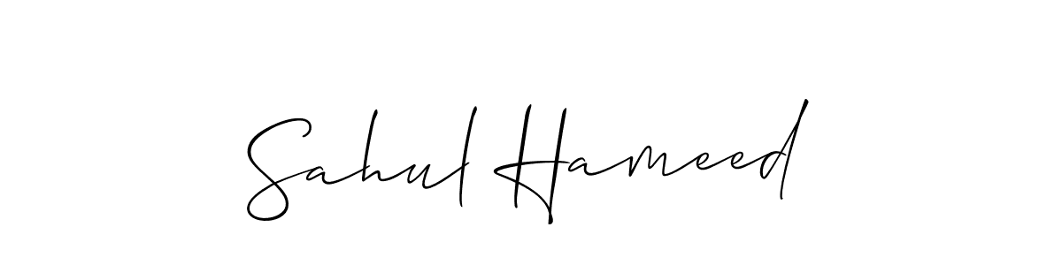 Make a short Sahul Hameed signature style. Manage your documents anywhere anytime using Allison_Script. Create and add eSignatures, submit forms, share and send files easily. Sahul Hameed signature style 2 images and pictures png