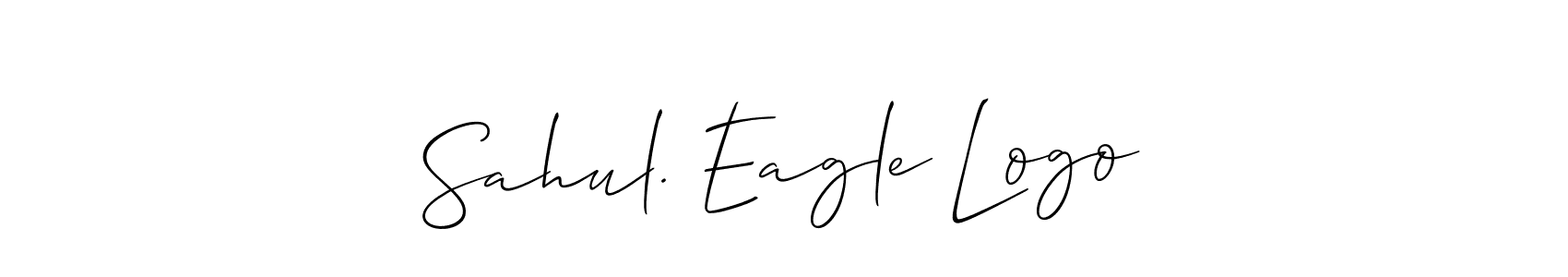 Create a beautiful signature design for name Sahul. Eagle Logo. With this signature (Allison_Script) fonts, you can make a handwritten signature for free. Sahul. Eagle Logo signature style 2 images and pictures png