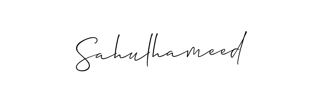 Create a beautiful signature design for name Sahulhameed. With this signature (Allison_Script) fonts, you can make a handwritten signature for free. Sahulhameed signature style 2 images and pictures png