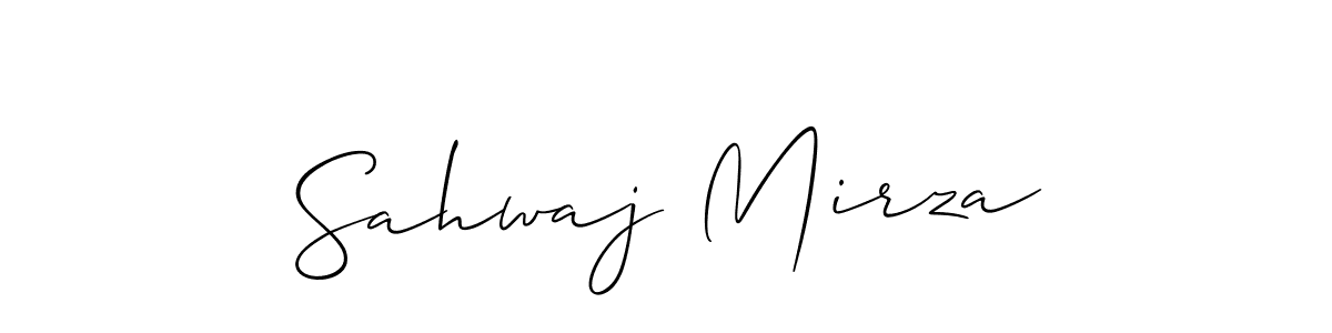 Also You can easily find your signature by using the search form. We will create Sahwaj Mirza name handwritten signature images for you free of cost using Allison_Script sign style. Sahwaj Mirza signature style 2 images and pictures png