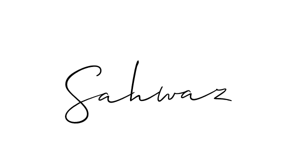 Best and Professional Signature Style for Sahwaz. Allison_Script Best Signature Style Collection. Sahwaz signature style 2 images and pictures png