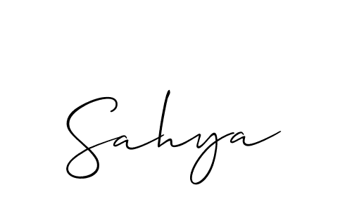 Also we have Sahya name is the best signature style. Create professional handwritten signature collection using Allison_Script autograph style. Sahya signature style 2 images and pictures png