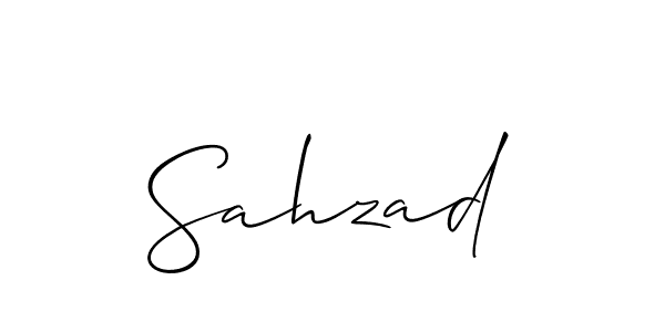 Make a beautiful signature design for name Sahzad. With this signature (Allison_Script) style, you can create a handwritten signature for free. Sahzad signature style 2 images and pictures png