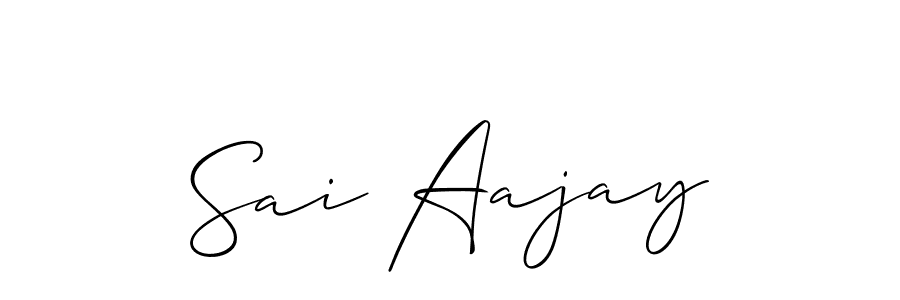 Make a beautiful signature design for name Sai Aajay. With this signature (Allison_Script) style, you can create a handwritten signature for free. Sai Aajay signature style 2 images and pictures png