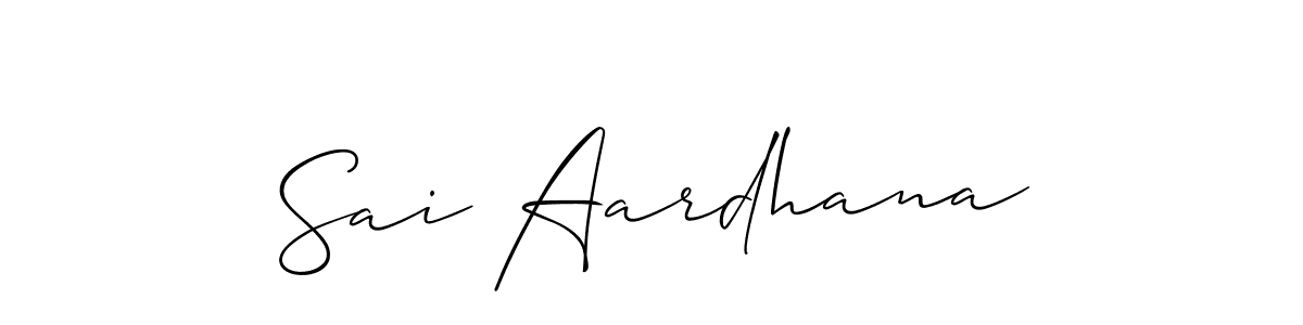 Create a beautiful signature design for name Sai Aardhana. With this signature (Allison_Script) fonts, you can make a handwritten signature for free. Sai Aardhana signature style 2 images and pictures png