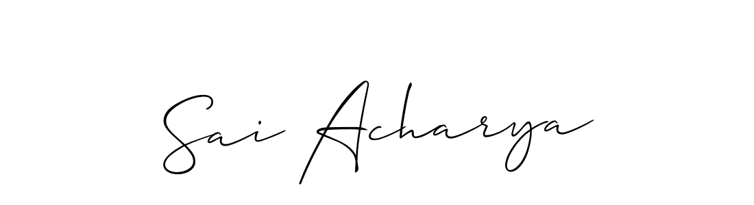 Also we have Sai Acharya name is the best signature style. Create professional handwritten signature collection using Allison_Script autograph style. Sai Acharya signature style 2 images and pictures png