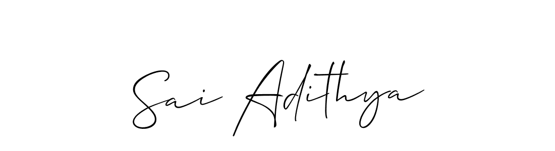 if you are searching for the best signature style for your name Sai Adithya. so please give up your signature search. here we have designed multiple signature styles  using Allison_Script. Sai Adithya signature style 2 images and pictures png