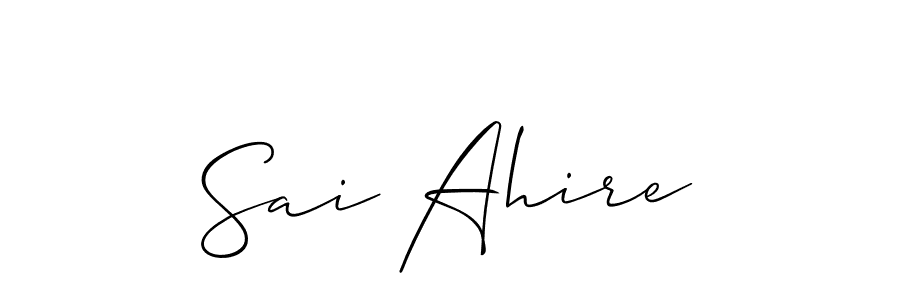 Check out images of Autograph of Sai Ahire name. Actor Sai Ahire Signature Style. Allison_Script is a professional sign style online. Sai Ahire signature style 2 images and pictures png