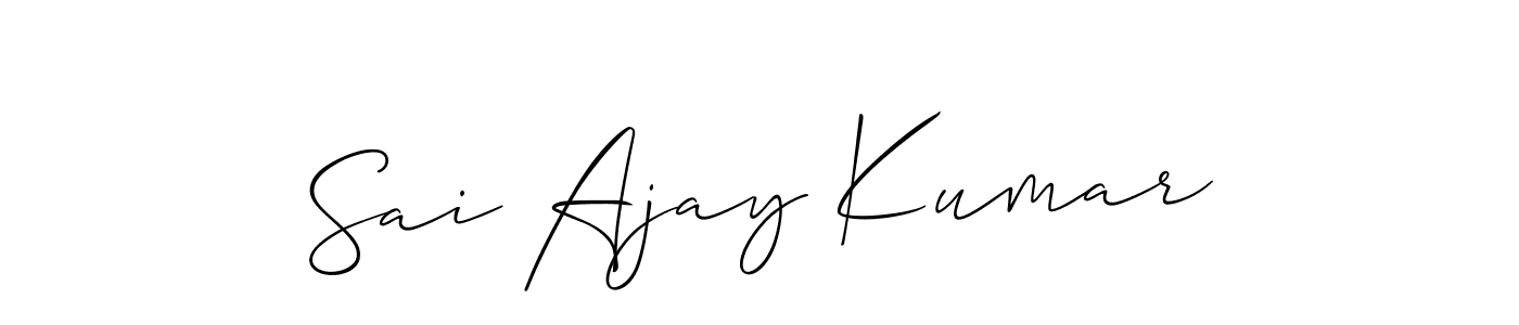 How to Draw Sai Ajay Kumar signature style? Allison_Script is a latest design signature styles for name Sai Ajay Kumar. Sai Ajay Kumar signature style 2 images and pictures png
