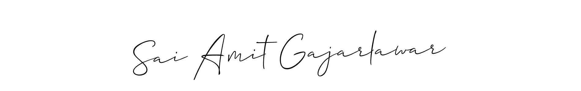 How to make Sai Amit Gajarlawar name signature. Use Allison_Script style for creating short signs online. This is the latest handwritten sign. Sai Amit Gajarlawar signature style 2 images and pictures png