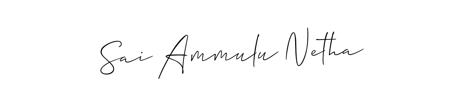 It looks lik you need a new signature style for name Sai Ammulu Netha. Design unique handwritten (Allison_Script) signature with our free signature maker in just a few clicks. Sai Ammulu Netha signature style 2 images and pictures png