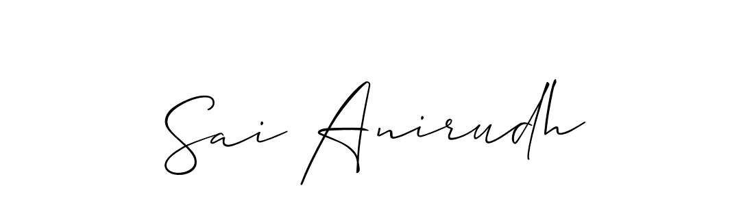 It looks lik you need a new signature style for name Sai Anirudh. Design unique handwritten (Allison_Script) signature with our free signature maker in just a few clicks. Sai Anirudh signature style 2 images and pictures png
