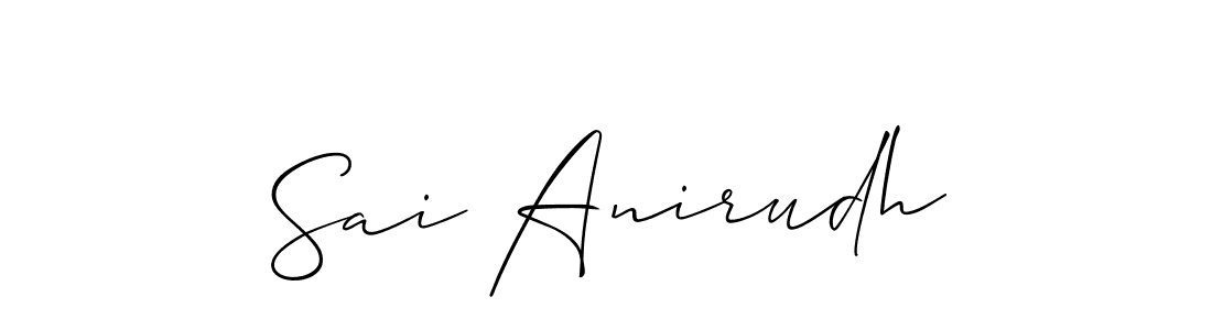 It looks lik you need a new signature style for name Sai Anirudh. Design unique handwritten (Allison_Script) signature with our free signature maker in just a few clicks. Sai Anirudh signature style 2 images and pictures png