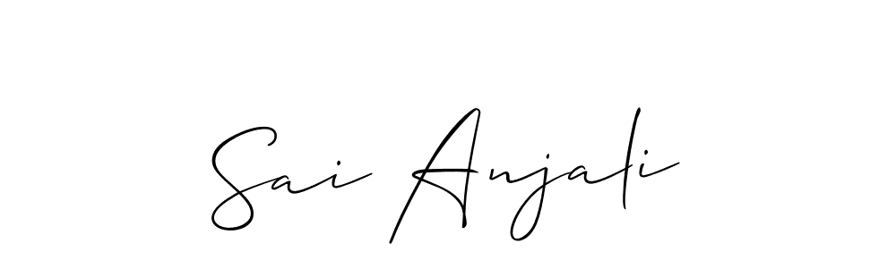 Create a beautiful signature design for name Sai Anjali. With this signature (Allison_Script) fonts, you can make a handwritten signature for free. Sai Anjali signature style 2 images and pictures png