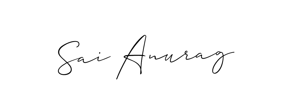 How to make Sai Anurag name signature. Use Allison_Script style for creating short signs online. This is the latest handwritten sign. Sai Anurag signature style 2 images and pictures png