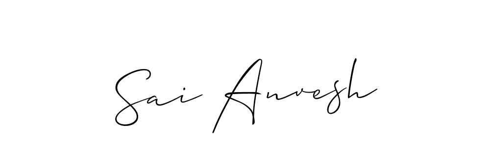 It looks lik you need a new signature style for name Sai Anvesh. Design unique handwritten (Allison_Script) signature with our free signature maker in just a few clicks. Sai Anvesh signature style 2 images and pictures png