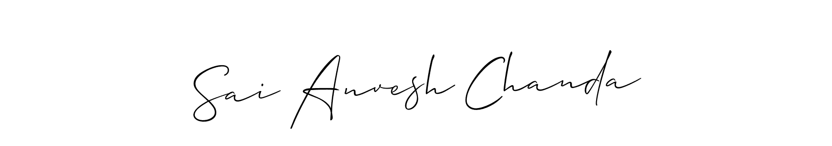 It looks lik you need a new signature style for name Sai Anvesh Chanda. Design unique handwritten (Allison_Script) signature with our free signature maker in just a few clicks. Sai Anvesh Chanda signature style 2 images and pictures png