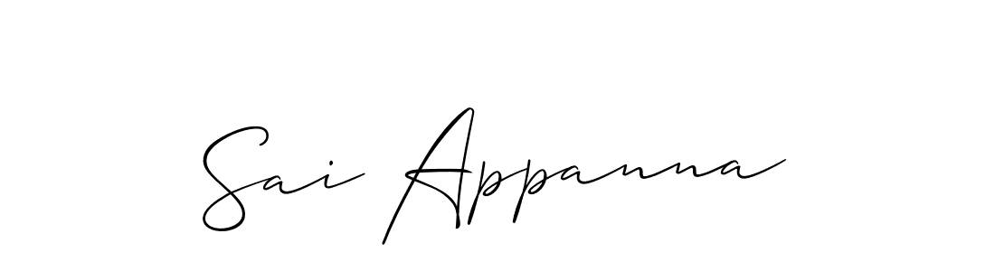 You can use this online signature creator to create a handwritten signature for the name Sai Appanna. This is the best online autograph maker. Sai Appanna signature style 2 images and pictures png