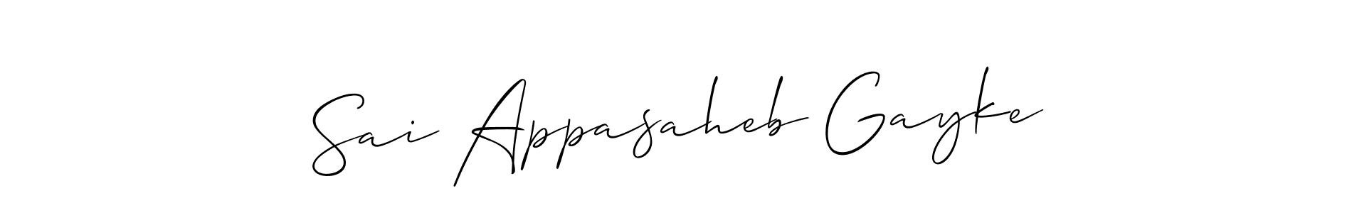 Sai Appasaheb Gayke stylish signature style. Best Handwritten Sign (Allison_Script) for my name. Handwritten Signature Collection Ideas for my name Sai Appasaheb Gayke. Sai Appasaheb Gayke signature style 2 images and pictures png