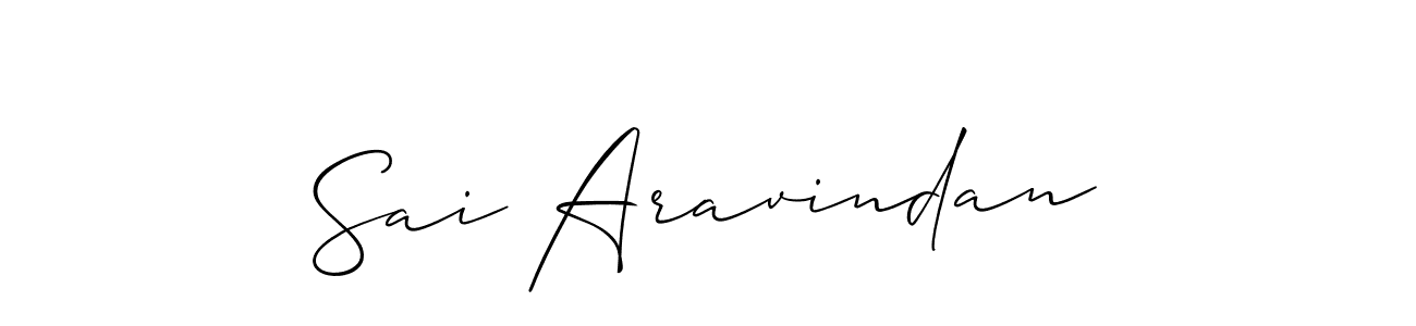 It looks lik you need a new signature style for name Sai Aravindan. Design unique handwritten (Allison_Script) signature with our free signature maker in just a few clicks. Sai Aravindan signature style 2 images and pictures png