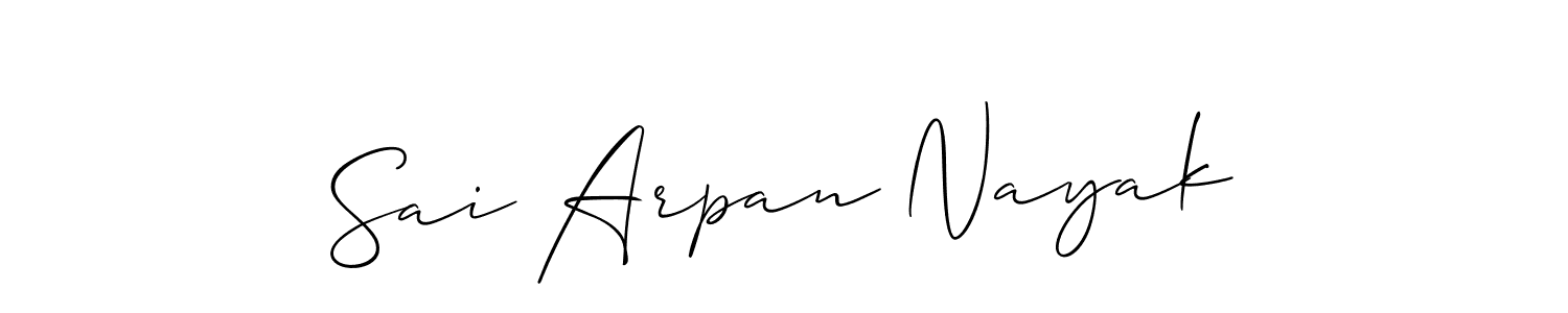 Create a beautiful signature design for name Sai Arpan Nayak. With this signature (Allison_Script) fonts, you can make a handwritten signature for free. Sai Arpan Nayak signature style 2 images and pictures png