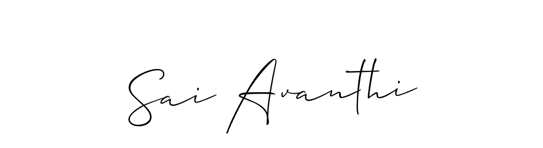 Best and Professional Signature Style for Sai Avanthi. Allison_Script Best Signature Style Collection. Sai Avanthi signature style 2 images and pictures png