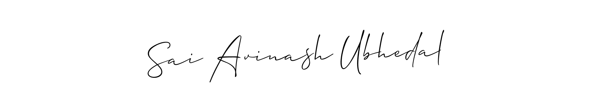 It looks lik you need a new signature style for name Sai Avinash Ubhedal. Design unique handwritten (Allison_Script) signature with our free signature maker in just a few clicks. Sai Avinash Ubhedal signature style 2 images and pictures png
